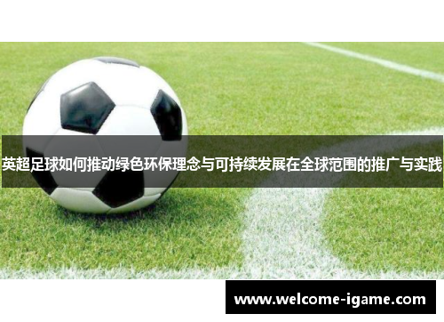 英超足球如何推动绿色环保理念与可持续发展在全球范围的推广与实践